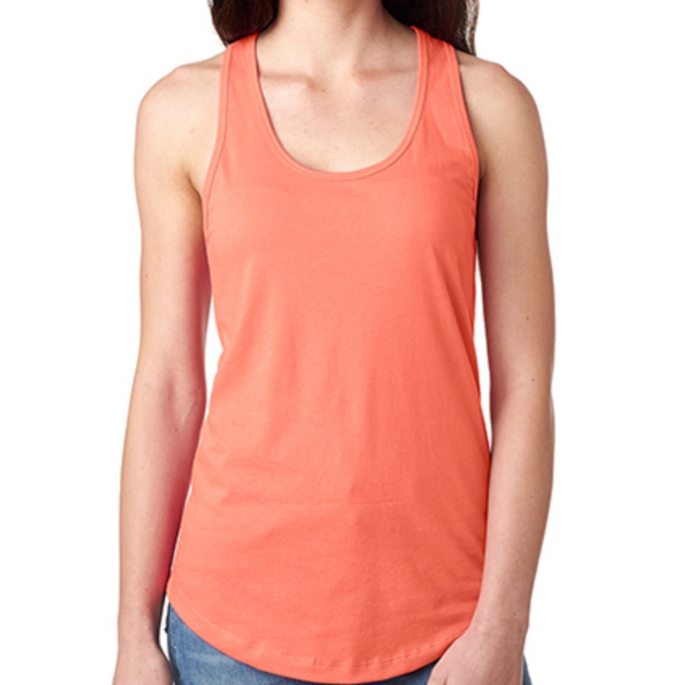 Athletic Orange Racer back Workout Tank Top Size XS